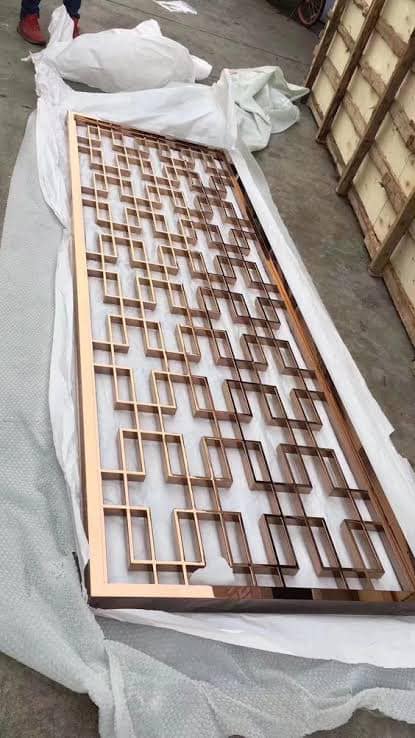 Luxury Rose Gold Stainless Steel Decorative Partition thumbnail 4