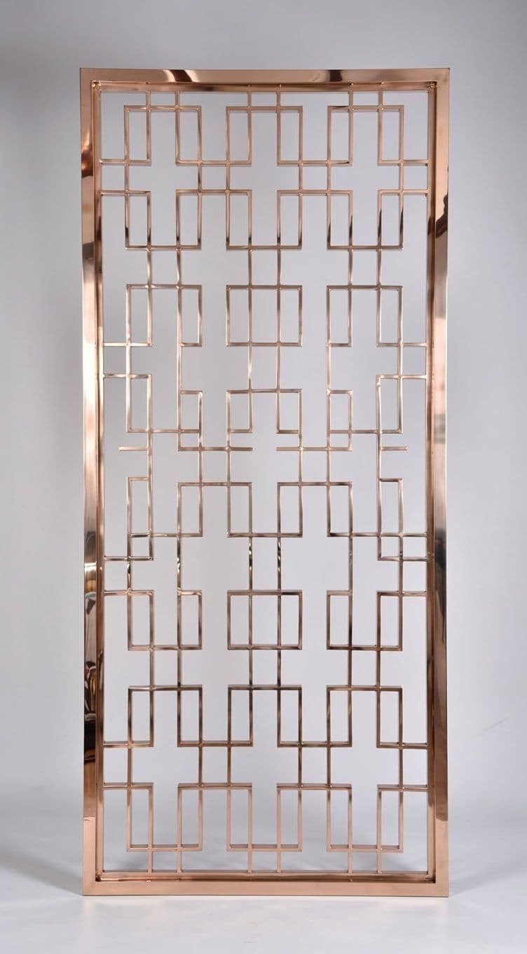 Luxury Rose Gold Stainless Steel Decorative Partition